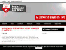 Tablet Screenshot of fv-eintracht-binsfoerth.de